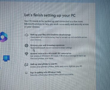 No I don’t want to finish setting up my PC