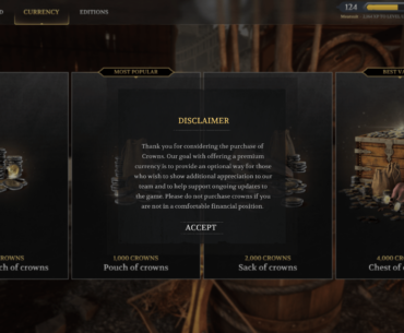 Interesting disclaimer on buying optional currency in Chivalry 2