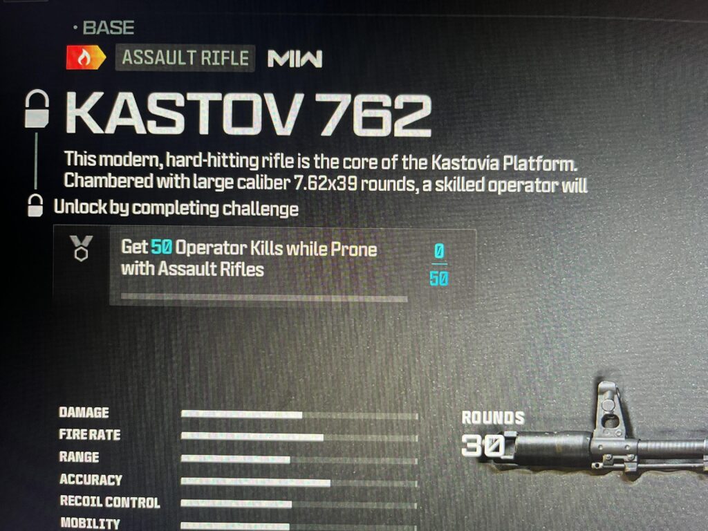 How do I unlock this challenge for the Kastov 7.62