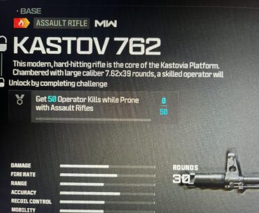 How do I unlock this challenge for the Kastov 7.62