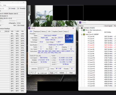 Question on severe frequency drops on 14900kf using intel stock power limits