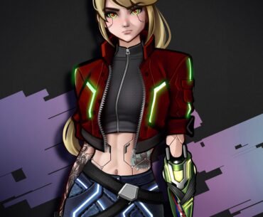 I drew a cyberpunk Samus!
