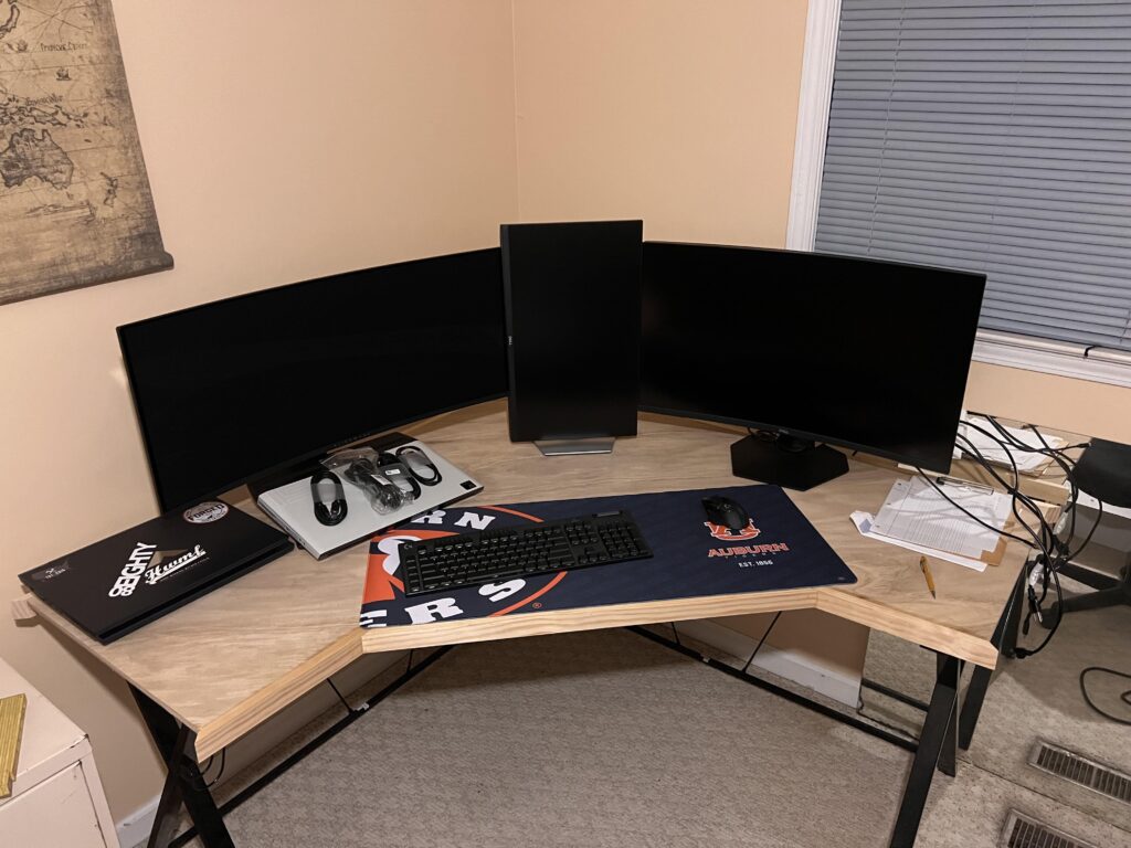 I updated my “L” desk like this.