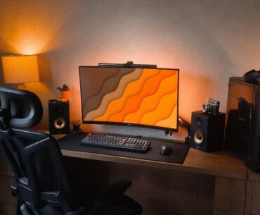 I wanted to share some photos of my workspace and where I take time to relax and enjoy some games.. Hope you like it! ( I'm still improving my setup, so it's not finished yet )