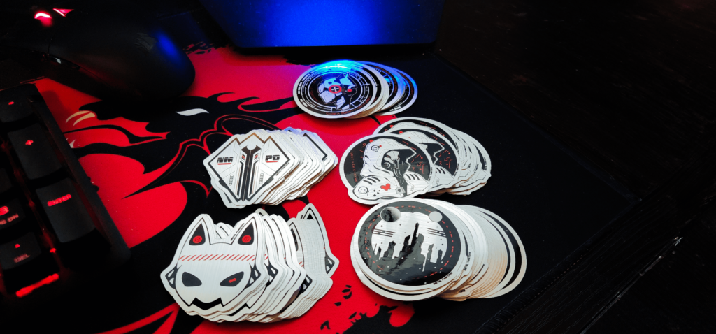 Some Cyberpunk inspired stickers I designed and got printed