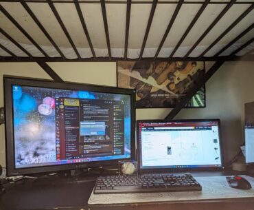 Rate it 1-10 open to any improvements I just started my setup I know I have to get new monitors and a monitor mount but I mean other than that (got new rgb just didn't get a pic)