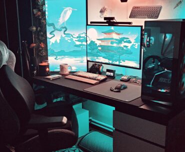 My sweet tree years effort with limited budget, Cozy working and gaming station.
