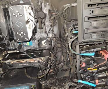 My pc caught fire today… can anyone help me figure out what went wrong based on this image?