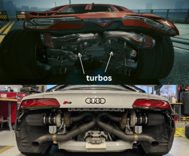 The Caliburn is actually a twin turbo Audi r8...