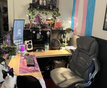 I love when it’s golden hour in my home office* 🥰