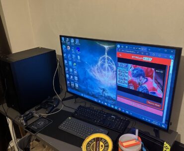 Too cheap to buy a monitor so this is my solution