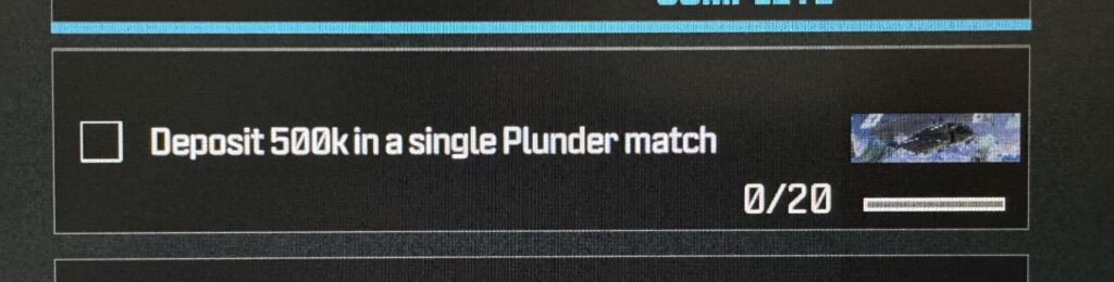 New Warzone Challenge bugged