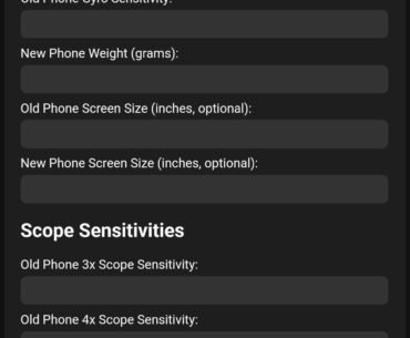 I created a Website to help adjust gyro sensitivity when transitioning to a new device.