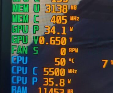 GPU voltage stock at 0.650v and clock at 145 mhz