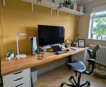 My new setup after the kids stole the bigger room