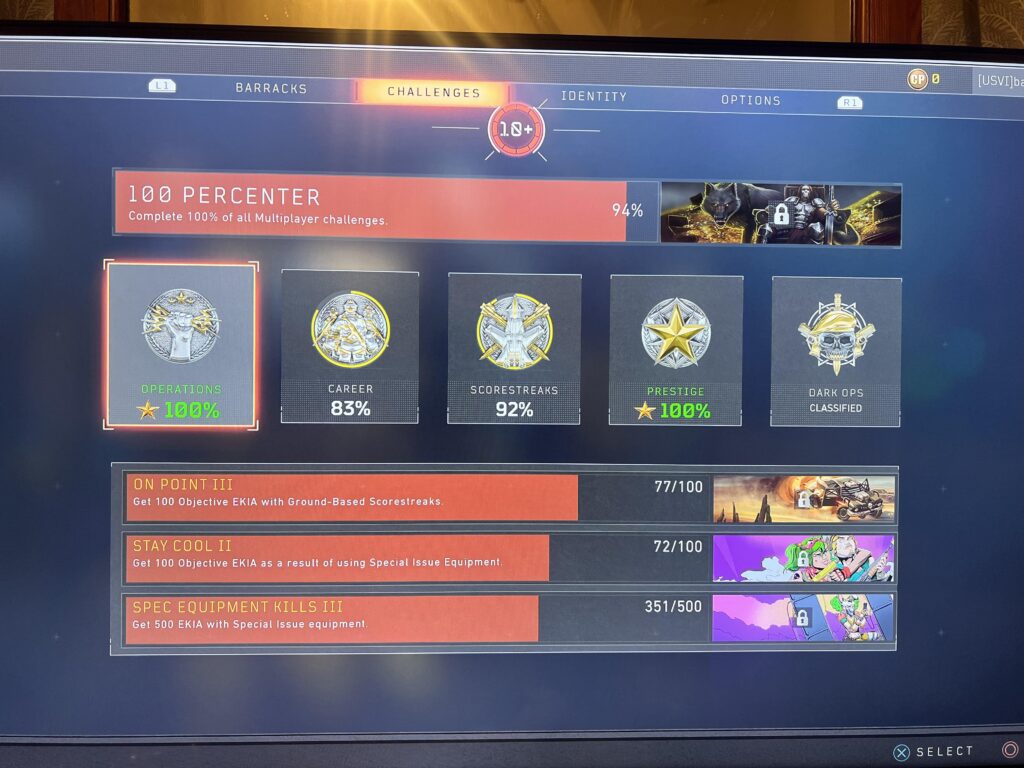 Going for 100 percent before bo6