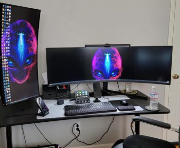 Dell 34 inch curved + 49 inch Oddesy