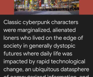 Do we live in a cyberpunk society IRL according to Wikipedia…