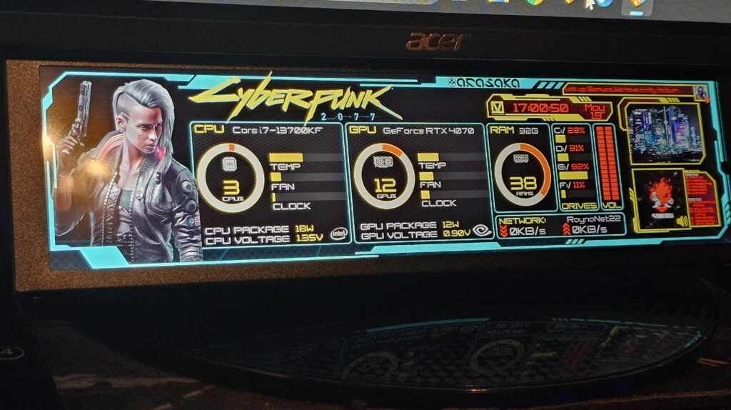 System monitor skin.