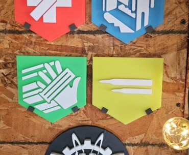 Designed and printed some Perk Logos for my garage