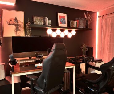 mounted monitor to switch between browsing / sim racing