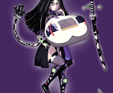 Commision finished ciberpunk ninja cow