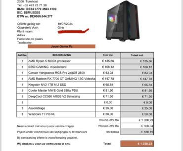 New gaming pc
