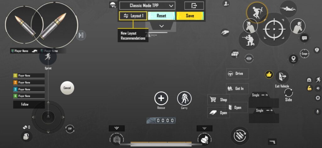 Rate and suggest changes for my layout, especially the peek buttons
