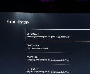 Game closing Error CE-108255-1