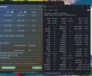 7600x 7878cl36 55ns Bclk101