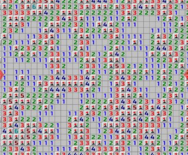 1000 mines solved in a 100x100 board with 2465 mines
