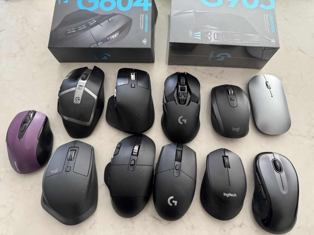 Daughter: I need a new mouse. Me: OK, let me grab a couple for you to try out.