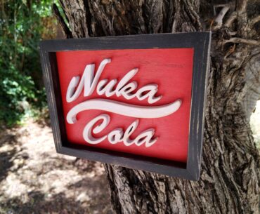 I made a mini Nuka Cola wood art!