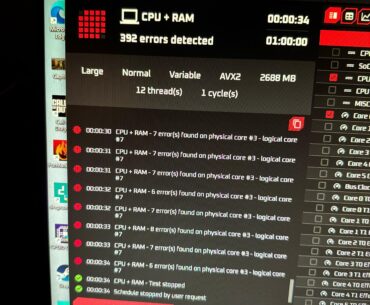 What is causing this on OCCT? I’m running 6200mhz +EXPO FCLK is 2067 and UCLK=MCLK I haven’t overclocked the cpu. This is a new build. I updated bios to latest version too.