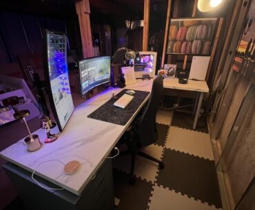 Unfinished basement battle station