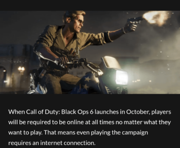 New call of duty to be an online only game
