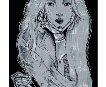 A simple black and white. Trying my hand at drawing cybernetics. (My own art)