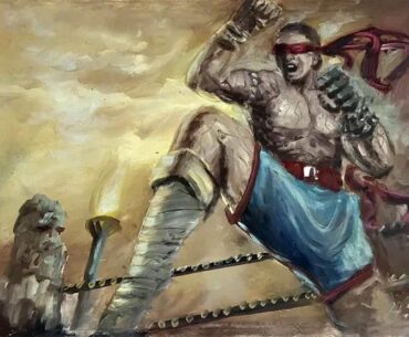 Lee Sin from League of Legends oil painting by me
