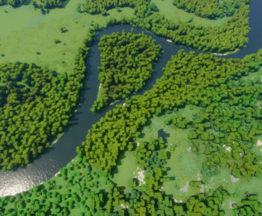 I made a 1:20 scale map of Mississippi for Minecraft