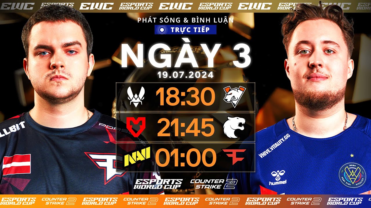 TRỰC TIẾP | COUNTER STRIKE 2 – ESPORTS WORLD CUP | VÒNG TỨ KẾT TRỰC TIẾP | COUNTER STRIKE 2 - ESPORTS WORLD CUP | VÒNG TỨ KẾT