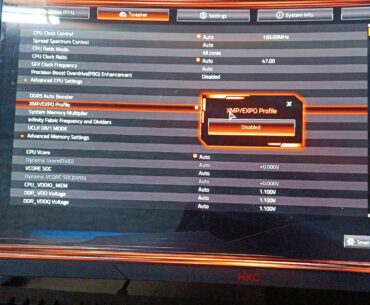 No xmp enable option?