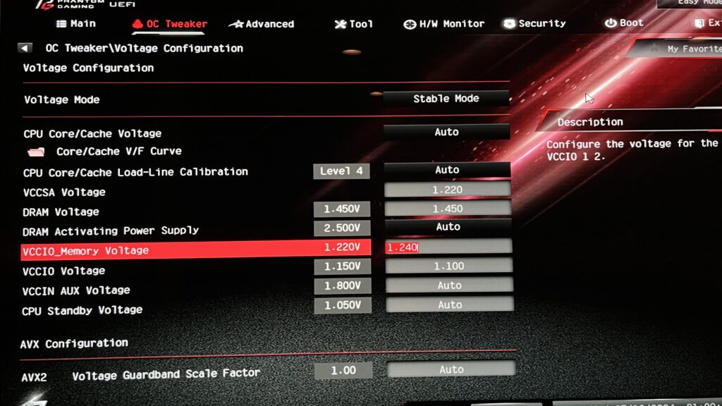 Question regarding VCCIO, VCCIO2, & VCCSA and Memory OC on Rocket Lake Question regarding VCCIO, VCCIO2, & VCCSA and Memory OC on Rocket Lake