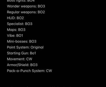 What aspects from each game would y’all take to make the perfect zombies game?