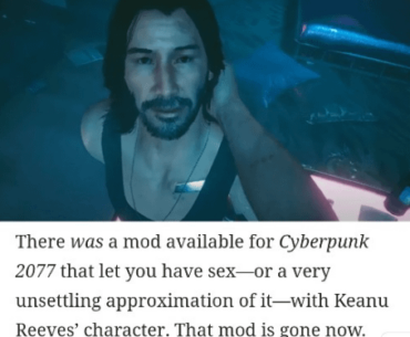 Wait, they removed the Keanu Reeves mod? That's outrageous this is unfair