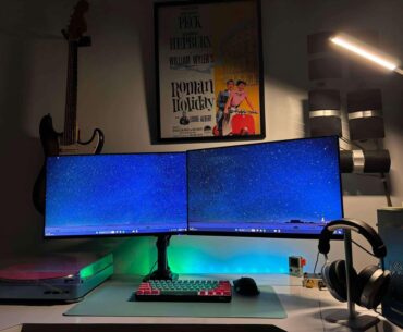 Happy with my new monitor arm :) Any advice to further improve setup?