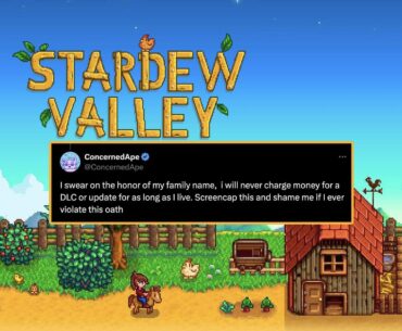 Stardew Valley creator promises to never charge for DLC or an update