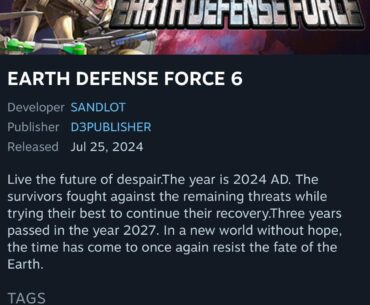 So EDF 6 on Steam requires you to have an Epic Games account linked to it in order to play online