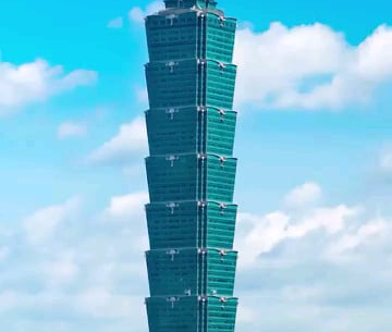 Taipei 101, Taiwan's tallest building at 508.0 m (1,667 ft), 11th tallest in the world