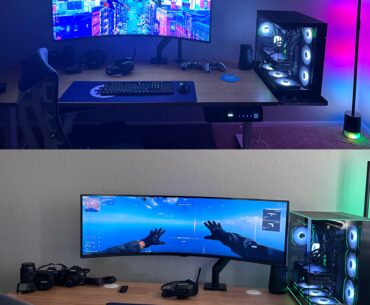 What do we think? Moved pc off desk onto extension+stacked my monitors since the 38” was on the floor