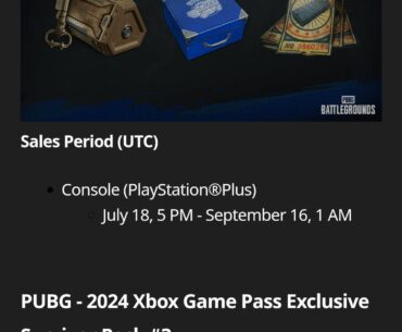 PUBG - 2024 PlayStation®Plus Exclusive Bundle #3/ 2024 Xbox Game Pass Exclusive Survivor Pack #3